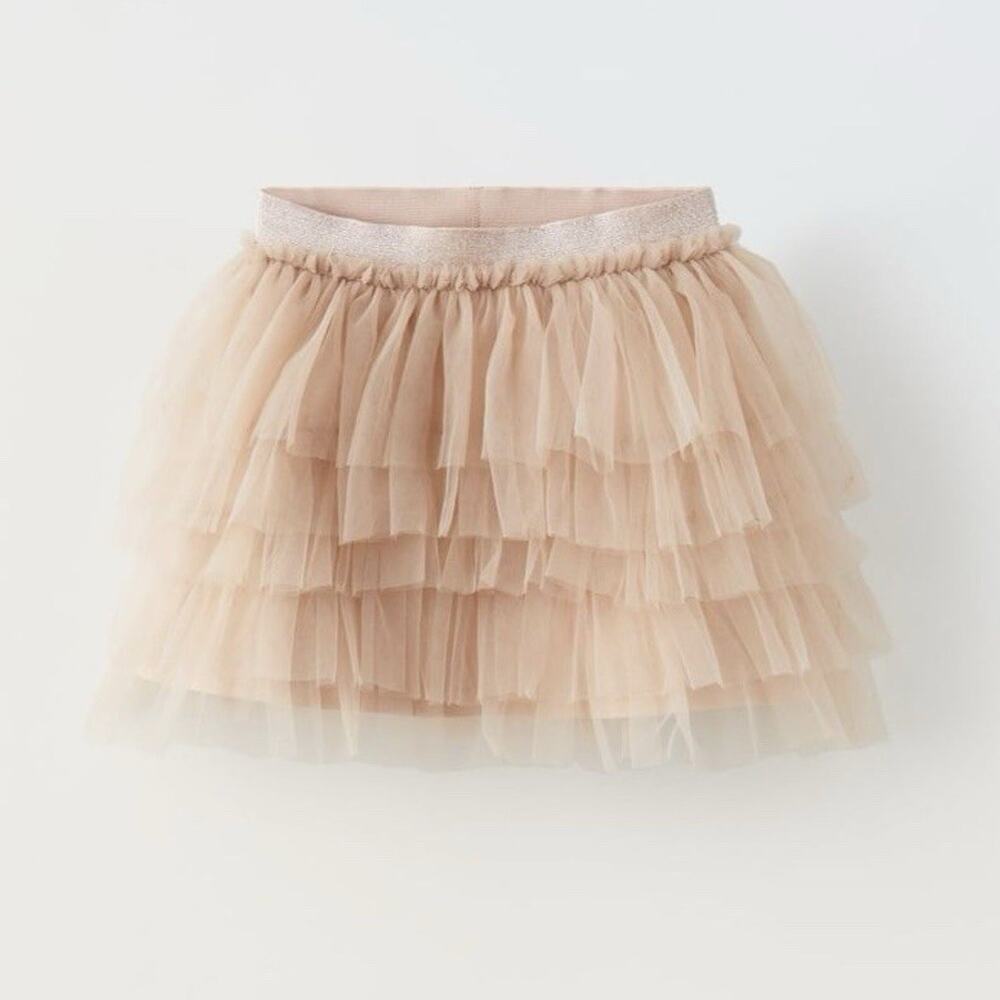 Zara Tulle Skirt Girls Size 6 Mauve Girly Fun Dress Up
